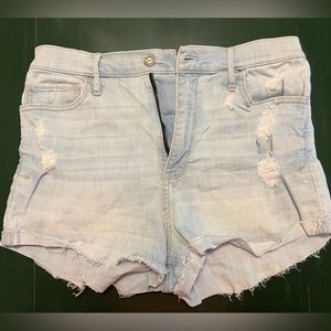 Woman’s Hollister Ripped Jean Shorts